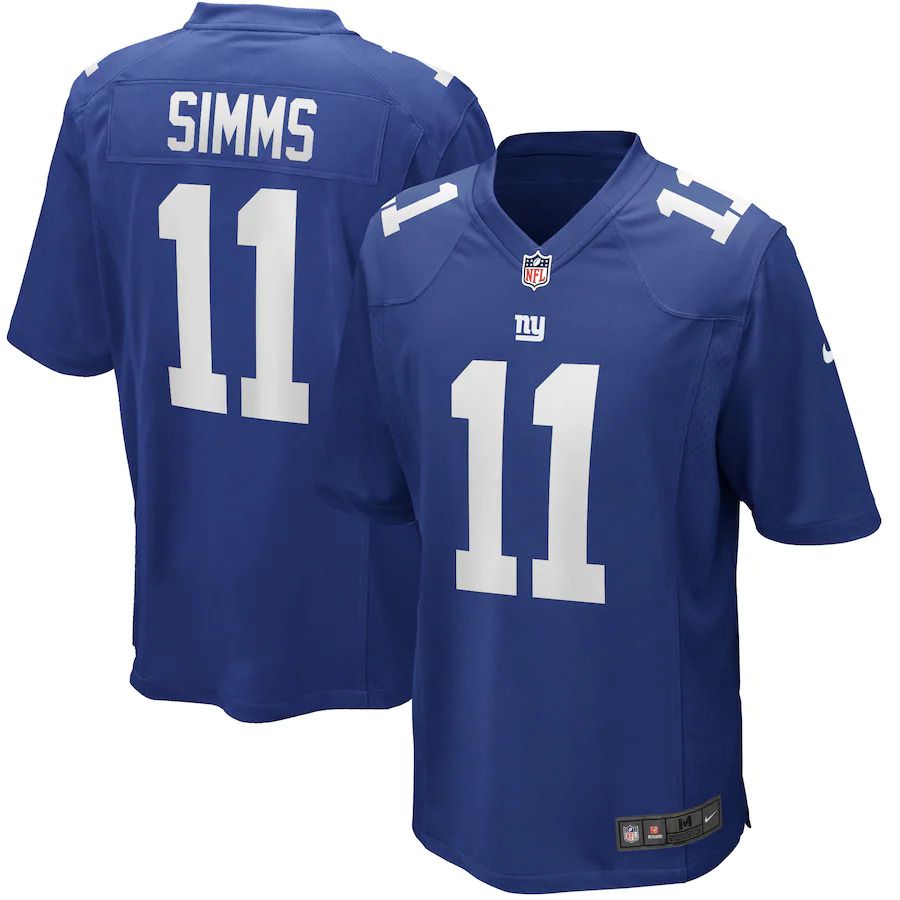 Men New York Giants 11 Phil Simms Nike Royal Game Retired Player NFL Jersey